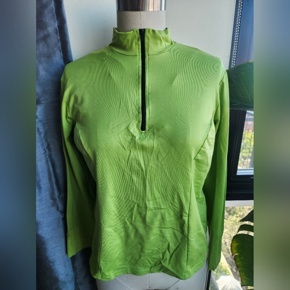 Prospirit Lime Quarter-Zip Top